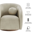 Holland Swivel Vegan Leather Armchair in Mineral