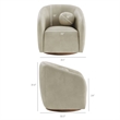 Holland Swivel Vegan Leather Armchair in Mineral