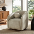 Holland Swivel Vegan Leather Armchair in Mineral