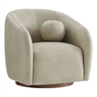 Holland Swivel Vegan Leather Armchair in Mineral