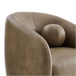 Holland Swivel Vegan Leather Armchair in Mushroom