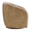 Holland Swivel Vegan Leather Armchair in Toast