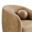 Holland Swivel Vegan Leather Armchair in Toast