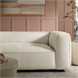 Auren 88 Inch Lattice Boucle Sofa with Pocket Spring Seat in Cream