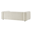 Auren 88 Inch Lattice Boucle Sofa with Pocket Spring Seat in Cream