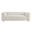 Auren 88 Inch Lattice Boucle Sofa with Pocket Spring Seat in Cream