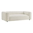 Auren 88 Inch Lattice Boucle Sofa with Pocket Spring Seat in Cream