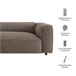 Auren 88 Inch Lattice Boucle Sofa with Pocket Spring Seat in Earth