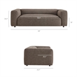 Auren 88 Inch Lattice Boucle Sofa with Pocket Spring Seat in Earth