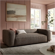 Auren 88 Inch Lattice Boucle Sofa with Pocket Spring Seat in Earth