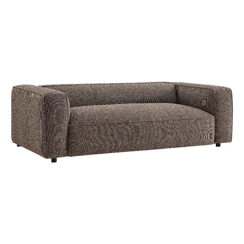 Auren 88 Inch Lattice Boucle Sofa with Pocket Spring Seat in Earth