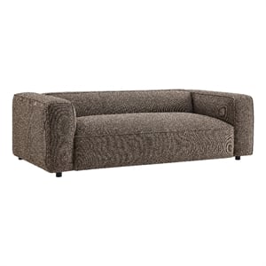 Auren 88 Inch Lattice Boucle Sofa with Pocket Spring Seat in Earth
