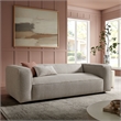 Auren 88 Inch Lattice Boucle Sofa with Pocket Spring Seat in Fog