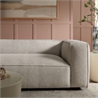 Auren 88 Inch Lattice Boucle Sofa with Pocket Spring Seat in Fog