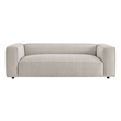 Auren 88 Inch Lattice Boucle Sofa with Pocket Spring Seat in Fog
