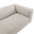Auren 88 Inch Lattice Boucle Sofa with Pocket Spring Seat in Fog