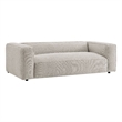 Auren 88 Inch Lattice Boucle Sofa with Pocket Spring Seat in Fog