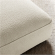 Auren Lattice Boucle Ottoman with Foam Padding in Cream