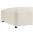 Auren Lattice Boucle Ottoman with Foam Padding in Cream