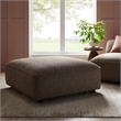 Auren Lattice Boucle Ottoman with Foam Padding in Earth