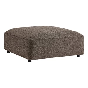 Auren Lattice Boucle Ottoman with Foam Padding in Earth