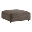 Auren Lattice Boucle Ottoman with Foam Padding in Earth