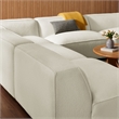 Auren Lattice Boucle 5 Piece Corner Sectional in Cream