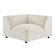 Auren Lattice Boucle 5 Piece Corner Sectional in Cream