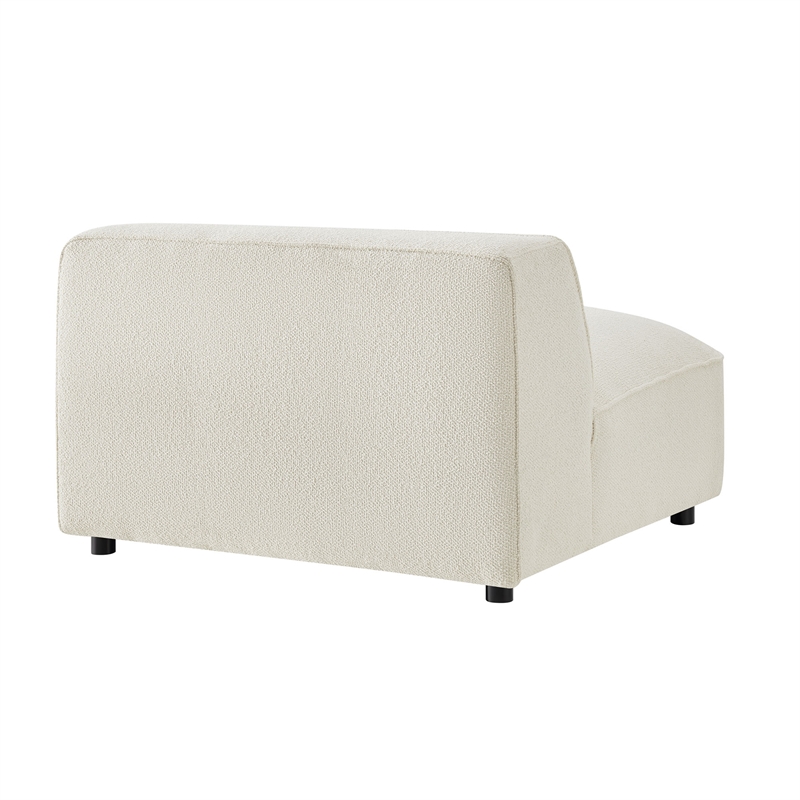 Auren Lattice Boucle 5 Piece Corner Sectional in Cream
