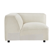 Auren Lattice Boucle 5 Piece Corner Sectional in Cream