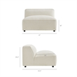 Auren Lattice Boucle 5 Piece Corner Sectional in Cream