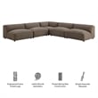 Auren Lattice Boucle 5 Piece Corner Sectional in Earth