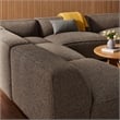 Auren Lattice Boucle 5 Piece Corner Sectional in Earth