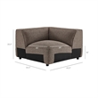 Auren Lattice Boucle 5 Piece Corner Sectional in Earth