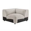 Auren Lattice Boucle 5 Piece Corner Sectional in Fog