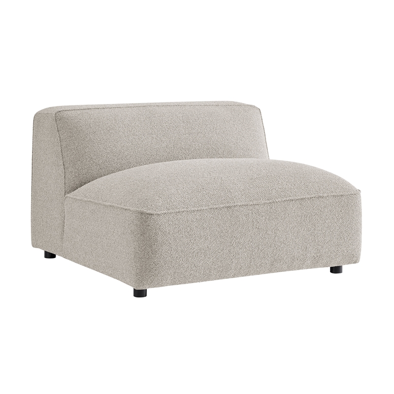 Auren Lattice Boucle 5 Piece Corner Sectional in Fog