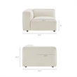 Auren Lattice Boucle 5 Piece Sectional with 2 Ottomans in Cream