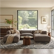 Auren Lattice Boucle 5 Piece Sectional with 2 Ottomans in Earth