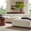 Auren Lattice Boucle 6 Piece Sectional with 2 Ottomans in Cream