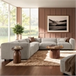 Auren Lattice Boucle 5 Piece Corner Sectional in Fog