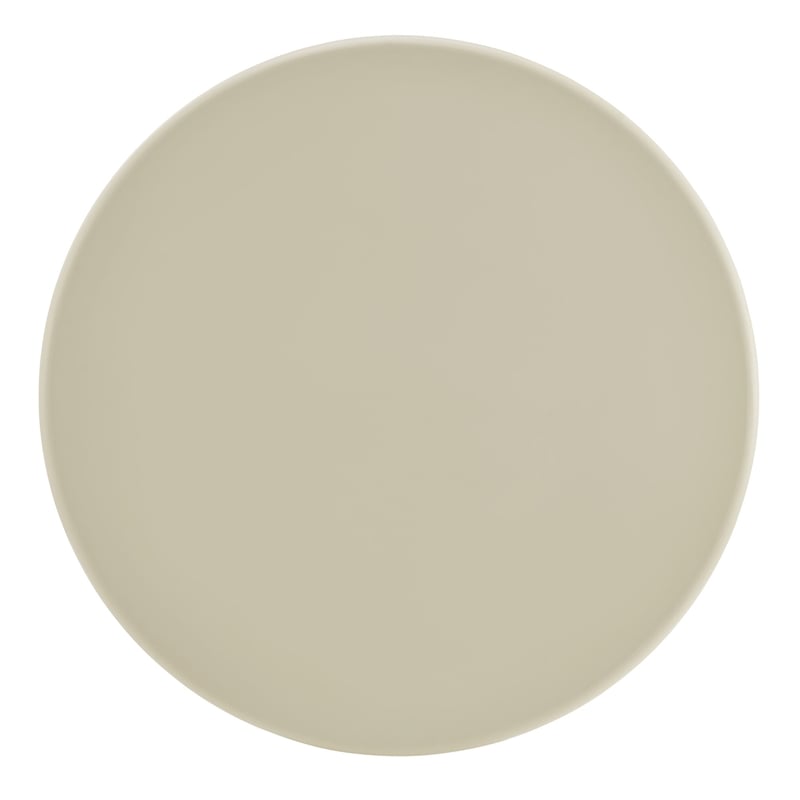 Belmonte 45 Inch Round Dining Table with Fluted Pedestal Base in Putty