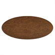 Renwick 79 Inch Oval Oak Veneer Dining Table with Pedestal Base in Walnut