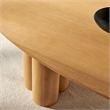 Renwick 79 Inch Oval Oak Veneer Dining Table with Pedestal Base in Oak