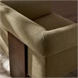 Halbrook Linen Blend Accent Chair with Wood Tripod Base in Olive