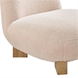 Norwood Faux Mohair Accent Chair with Wood Legs in Petal