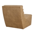 Corbin Vegan Leather Accent Chair with Channel Tufting in Toast