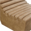 Corbin Vegan Leather Accent Chair with Channel Tufting in Toast