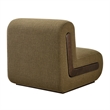 Denby Linen Blend Accent Chair with Wood Inlay in Olive