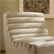 Corbin Performance Fleece Accent Chair with Channel Tufting in Bisque