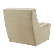 Corbin Performance Fleece Accent Chair with Channel Tufting in Bisque